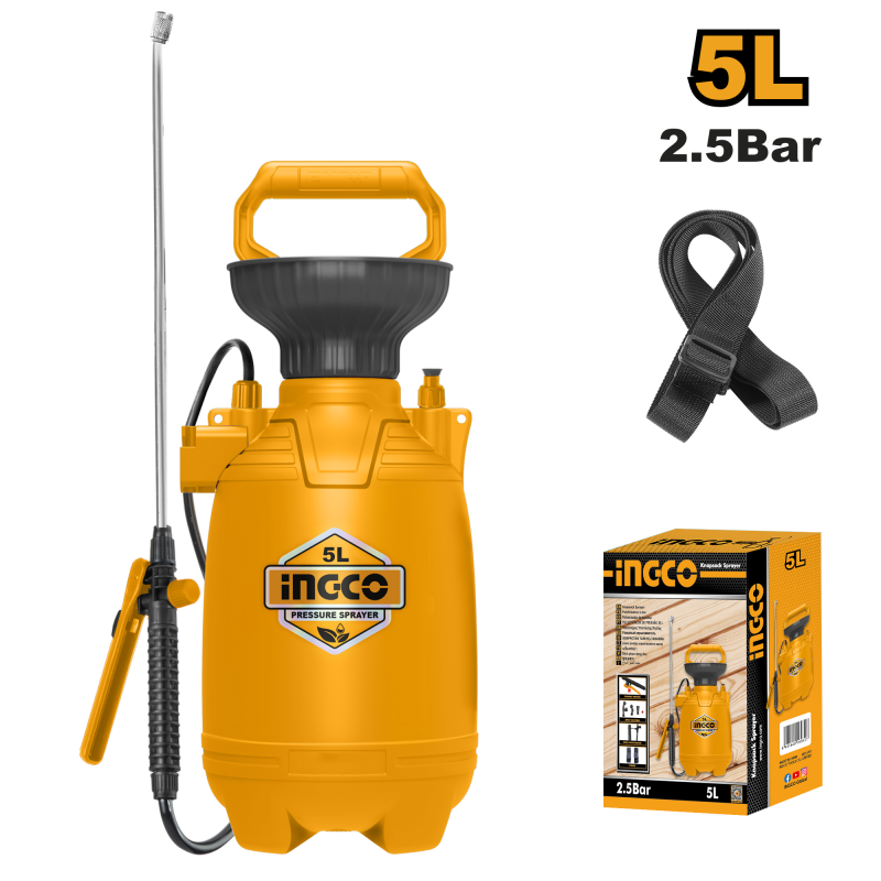 FUMIGADOR 5 LITROS C/VALVULA SEGURIDAD (HSPP30502) INGCO