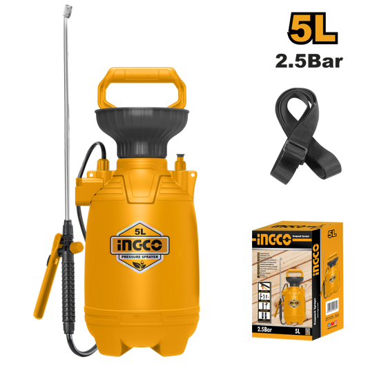FUMIGADOR 5 LITROS C/VALVULA SEGURIDAD (HSPP30502) INGCO